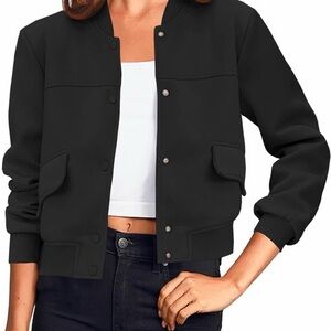 Women's Black Bomber Jacket